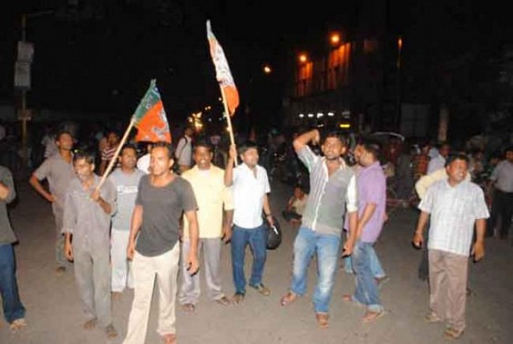 Tripura cop suspended after assault on BJP leaders